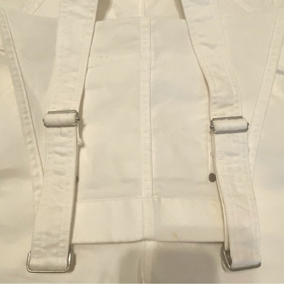 GAP Overall‎ Shorts Size Small White Denim - Picture 7 of 13